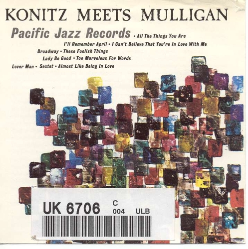 Couverture KONITZ MEETS MULLIGAN de Lee KONITZ