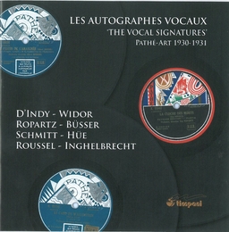 Image du média "AUTOGRAPHES VOCAUX PATHÉ-ART 1930-1931 (D'INDY/ WIDOR/ ROPAR"