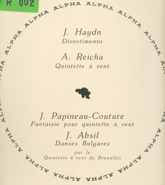 Image du média "ABSIL,HAYDN,PAPINEAU-COUTURE,REICHA"