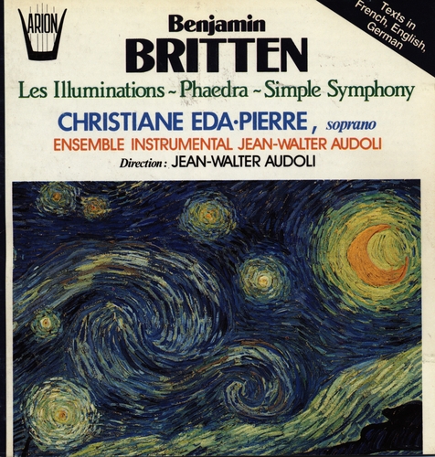 Couverture ILLUMINATIONS / PHAEDRA / SIMPLE SYMPHONY de Benjamin [Lord] BRITTEN