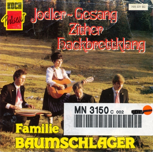 Couverture JODLER-GESANG, ZITHER-HACKBRETTKLANG de FAMILIE BAUMSCHLAGER