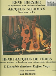 Image du média "CONCERTO SEPTIMO VIOLON (+ STEHMAN: SUITE/ BERNIER: SYMPHON) de Henri-Jacques de CROES"