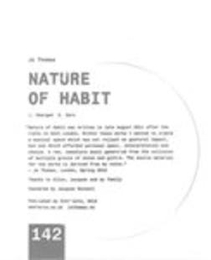 Image du média "NATURE OF HABIT de Jo THOMAS"