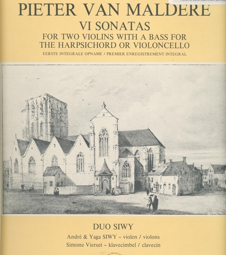 Couverture SONATES 2 VIOLONS 1-6 de Pierre VAN MALDERE