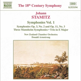 Image du média "SYMPHONIES OP3:2 / OP11:3 / MANNHEIM SYMPHONIES / TRIO OP.5 de Johann Wenzel Anton STAMITZ"