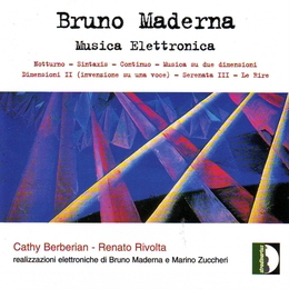 Image du média "MUSICA ELETTRONICA: NOTTURNO / SYNTAXIS / CONTINUO /... de Bruno MADERNA"