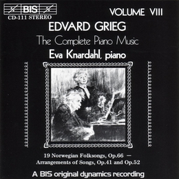 Image du média "VOLUME  8 DE L'INTEGRALE PIANO de Edvard Hagerup GRIEG"