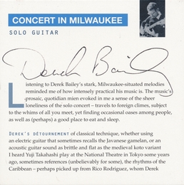 Image du média "CONCERT IN MILWAUKEE de Derek BAILEY"