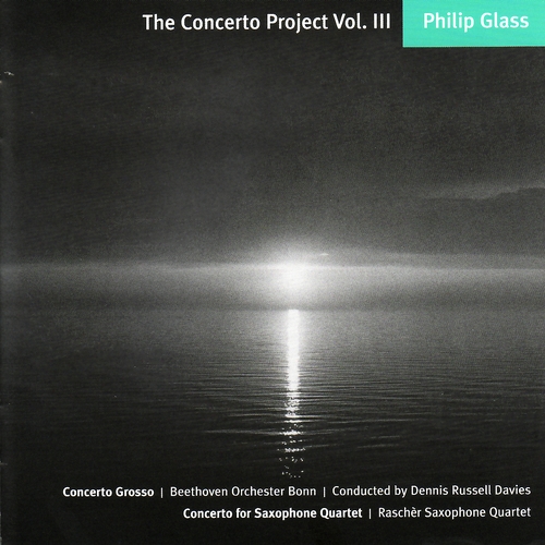 Couverture THE CONCERTO PROJECT VOL.3 - CONCERTO GROSSO de Philip GLASS