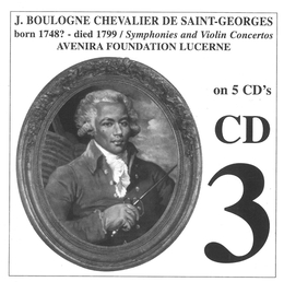 Image du média "SYMPHONIE OP.IX 2, XII / CONC. VIOLON OP.V 1, VII 2 de Joseph Boulogne de SAINT-GEORGES"