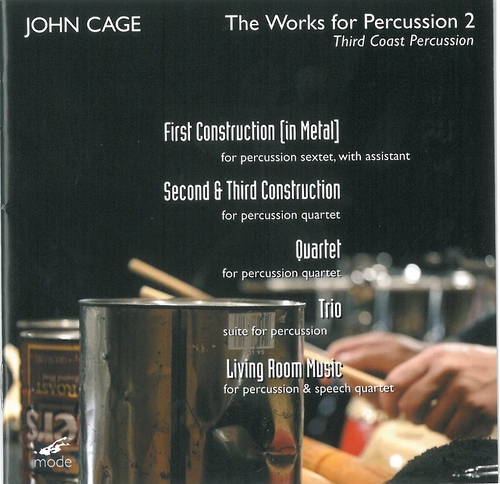 Couverture WORKS FOR PERCUSSION 2 de John CAGE