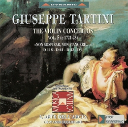 Image du média "CONCERTO VIOLON D.1,43,61,118 (VOL.5) de Giuseppe TARTINI"