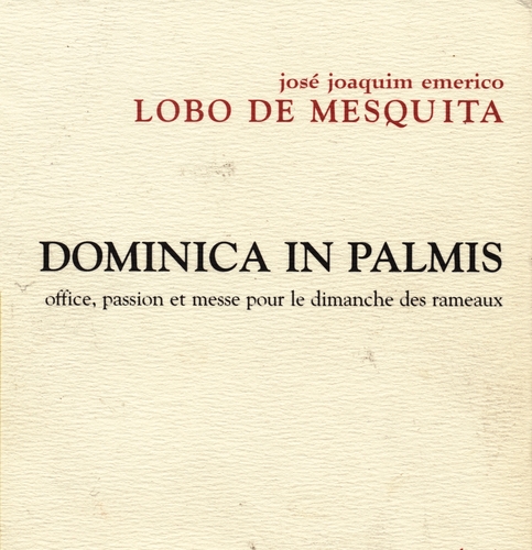 Couverture DOMINICA IN PALMIS de José Joaquim Emerico LOBO DE MESQUITA