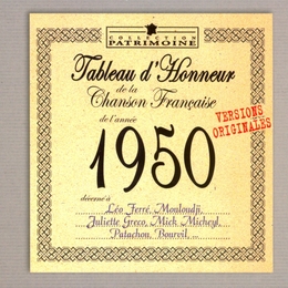 Image du média "TABLEAU D'HONNEUR DE LA CHANSON FRANCAISE 1950"