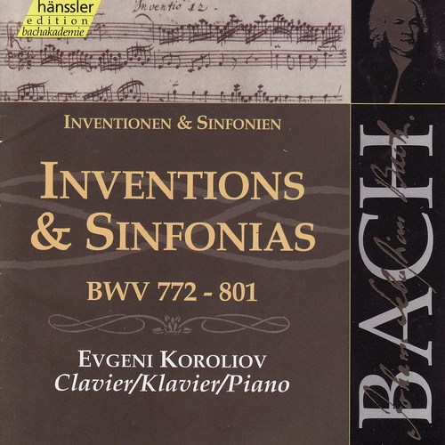 Couverture INVENTIONS ET SINFONIES BWV 772-801 de Johann Sebastian BACH