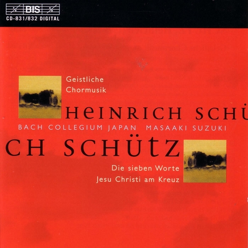 Couverture GEISTLICHE CHORMUSIK / DIE SIEBEN WORTE AM KREUZ de Heinrich SCHUTZ