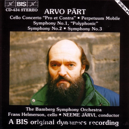 Couverture SYMPHONIE 1,2,3 / CONCERTO VIOLONCELLE "PRO ET CONTRA" de Arvo PÄRT