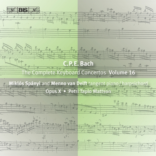 Couverture CONCERTO CLAVIER VOL. 16 /SONATINE ET CONCERTO CLAVECIN de Carl Philipp Emanuel BACH