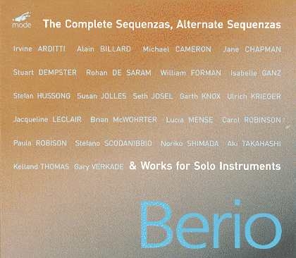 Couverture THE COMPLETE SEQUENZAS de Luciano BERIO