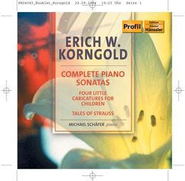 Image du média "SONATES PIANO 1-3 / PETITES CARICATURES POUR ENFANTS de Erich Wolfgang KORNGOLD"