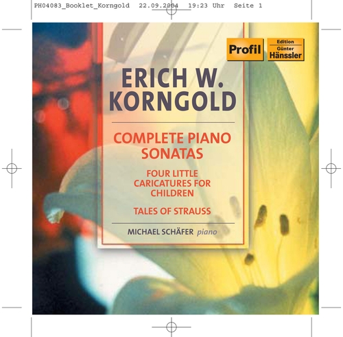 Couverture SONATES PIANO 1-3 / PETITES CARICATURES POUR ENFANTS de Erich Wolfgang KORNGOLD