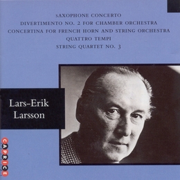 Image du média "CONCERTO SAXOPHONE ALTO / DIVERTIMENTO 2 / QUATUOR CORDES 3 de Lars-Erik LARSSON"