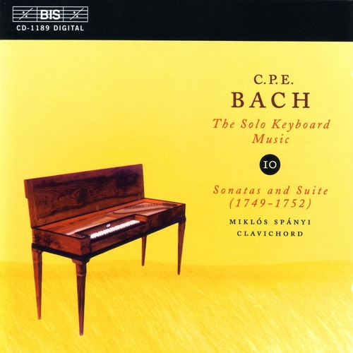 Couverture SOLO KEYBOARD MUSIC VOL.10: SONATAS & SUITES (1749-1752) de Carl Philipp Emanuel BACH