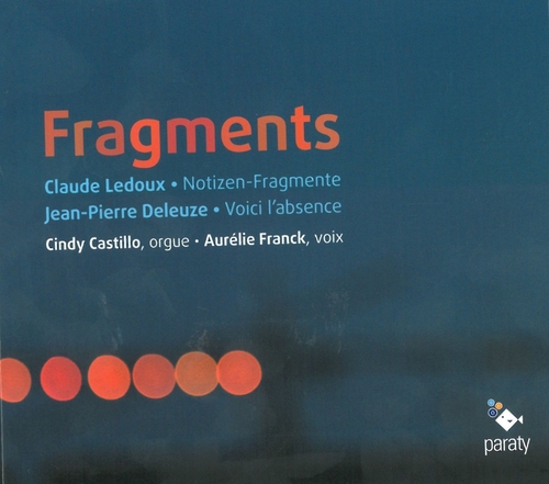 Couverture FRAGMENTS (+ DELEUZE) de Claude LEDOUX