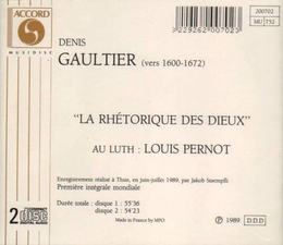 Image du média "LA RHETORIQUE DES DIEUX: SUITES I-XII de Denis "le Jeune" GAULTIER"