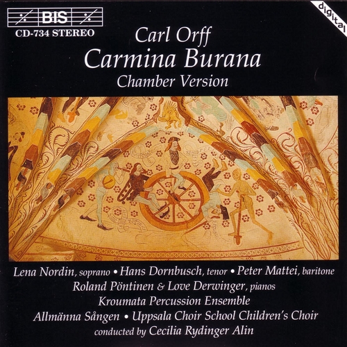 Couverture CARMINA BURANA (VERSION DE CHAMBRE) de Carl ORFF