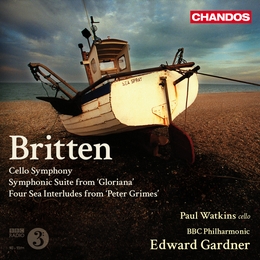 Image du média "CELLO SYMPHONY / SYMPH.SUITE GLORIANA / 4 SEA INTERLUDES de Benjamin [Lord] BRITTEN"