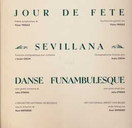 Image du média "JOUR DE FETE (+ COLLIN: SEVILLANA ; STRENS: DANSE) de Victor VREULS"