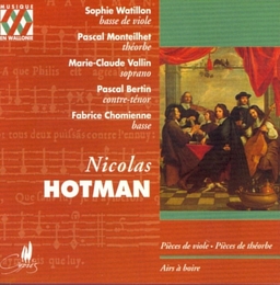 Image du média "PIECES DE VIOLES / PIECES DE THEORBE / AIRS A BOIRE de Nicolas HOTMAN"