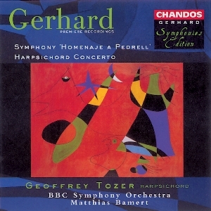 Couverture SYMPHONIE "HOMENAJE A PEDREL" / CONCERTO CLAVECIN de Roberto GERHARD