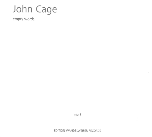 Couverture EMPTY WORDS de John CAGE