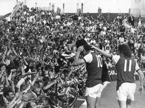 Arsenal FC à Highbury en août 1974