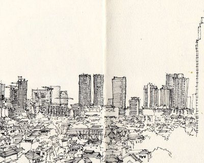 Vue de Jakarta par le dessinateur Yanoeya (c)