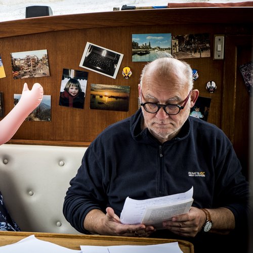 Jan Bucquoy sur le tournage de "La Dernière tentation des Belges" - (c) photo Cédric Bourgeois