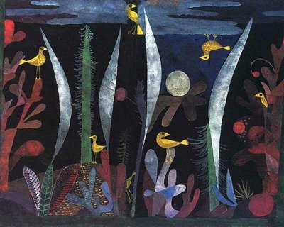 Paysage avec oiseaux jaunes de Paul Klee