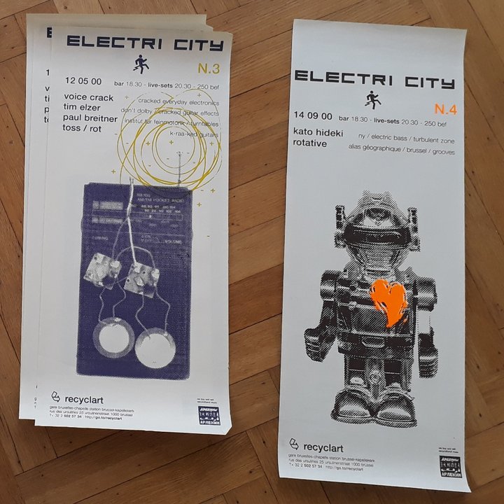 Recyclart - affiche Electri City par Harrisson (2000)