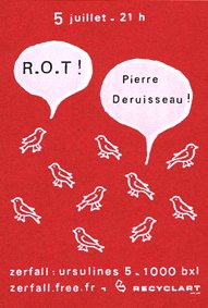 Recyclart - Zerfall - concert de ROT et Buffle - flyer