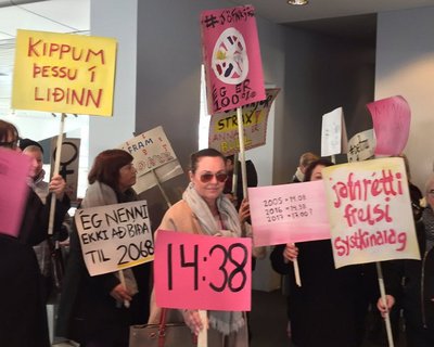 Reykjavik - manifestation des femmes du 24 octobre 2016