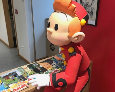 Spirou dans les bureaux des éditions Dupuis