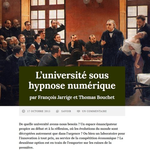 L'Université sous hypnose numérique - sciences-critiques.fr