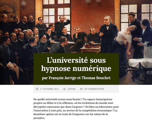 L'Université sous hypnose numérique - sciences-critiques.fr