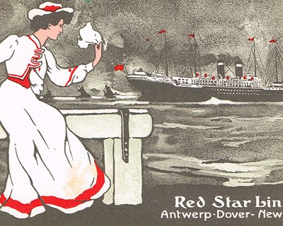 ancienne carte postale de la Red Star Line