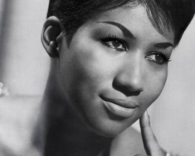 Aretha  Franklin jeune noir & blanc