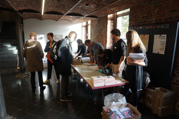 journée d'études sur les Droits culturels au MAC's octobre 2019 stand Culture & Democratie et Festivals de Wallonie