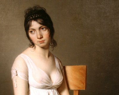 portrait d'une jeune femme en blanc - détail tableau sur la couverture du livre d'Ottessa Moshfegh