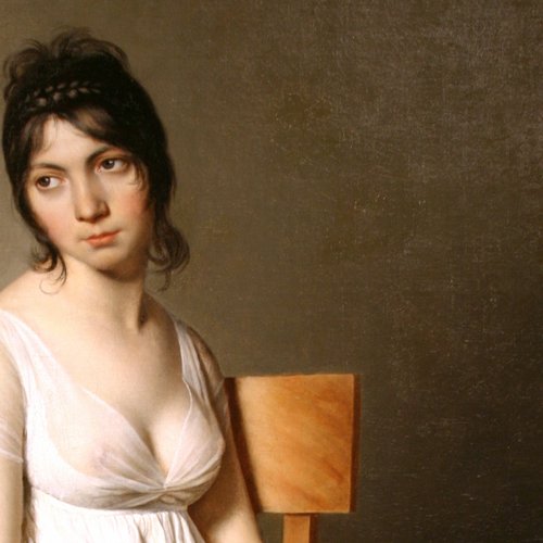 portrait d'une jeune femme en blanc - détail tableau sur la couverture du livre d'Ottessa Moshfegh